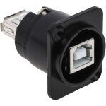 Connecteur usb 2. 0 b to a femelle vers femelle rs pro 2 ports, montage panneau, droit ( prix pour 1 ...