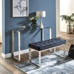 Console 120x40x78 cm en verre et inox - gentong