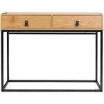 The home deco factory - console 2 tiroirs en bois et m�tal jac