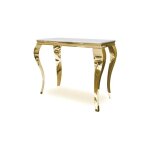 Console baroque gold verre blanc 110x50x85 cm