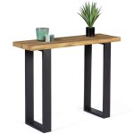 Console blanca plateau ajour effet lattes