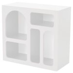 Cotecosy - console blanche simple, 80x74x35 cm, pour entre ou salon pur
