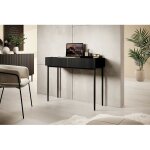 Bobochic - console 2 tiroirs kasha pieds noirs noir