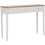 Console en bois avec tiroirs matera 107 x 37 x 80 cm