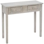 Console charme bois blanchi l80cm - atmosphera crateur d'intrieur