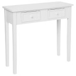 Atmosphera - console d�co 2 tiroirs 'charme' blanc