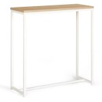 Console detroit design industriel bois et m�tal blanc