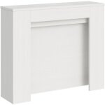 Console extensible 90x25 / 211 cm kiba frne blanc