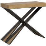 Console extensible 90x40 / 196 cm diago small premium chêne nature structure anthracite Console extensible 90x40 / 196 cm diago small premium chêne nature structure anthracite
