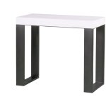 Console extensible 90x40 / 300 cm tecno frêne blanc structure anthracite Console extensible 90x40 / 300 cm tecno frêne blanc structure anthracite