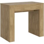 Console extensible en bois extra 2 pieds - naturel - 2 pieds