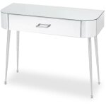 Console fantasio 1 tiroir miroir et argent