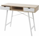 Jamais utilis] console hhg 162, table de desserte / d'appoint, structure 3d, 100x40cm brun naturel, ...