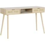 Dkd home decor - console paulownia mdf 120x42, 5x78 calandre naturel
