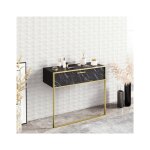 Azura home design - console polka noir et doré 90 cm Azura home design - console polka noir et doré 90 cm