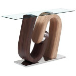 Console / table console en acier argenté et mdf coloris marron - longueur 120 x profondeur 40 x hauteur ... Console / table console en acier argenté et mdf coloris marron - longueur 120 x profondeur 40 x hauteur ...
