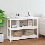 Console table d'appoint - meuble d'entre blanc 110x40x74 cm bois massif de pin bv539538 - bonnevie