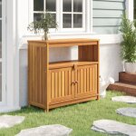 Bonnevie - console table d'appoint - meuble d'entre de jardin 80x35x75 cm bois massif d'acacia bv552374 ...