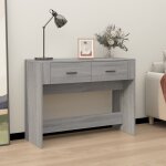 Bonnevie - console table d'appoint - meuble d'entr�e sonoma gris 100x39x75 cm bois d'ing�nierie bv524865 ...