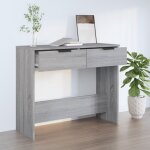 Bonnevie - console table d'appoint - meuble d'entre sonoma gris 90x36x75 cm bois d'ingnierie bv316390 ...