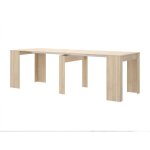 Mobimarket - console table extensible 10 couverts - 4 rallonges - naturel clair - onega Mobimarket - console table extensible 10 couverts - 4 rallonges - naturel clair - onega