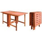 Gdlc - console de table pliable en bois massif 130x60xh72 cm impression de multiples