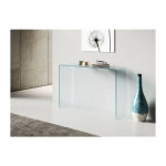 Console verre trempé transparent kays 120 cm Console verre trempé transparent kays 120 cm