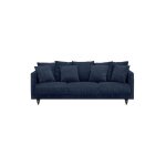 Les tendances - constance canape droit fixe 4 places - tissu bleu - classique - l 212 x p 93 cm