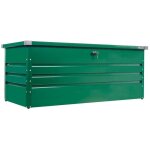 Conteneur boite de jardin en metal vert 165x70x62 cm zipper zi - gab165gr