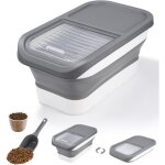 Conteneur croquette nourriture pour chien chat 5kg, boite � croquettes chien seau de stockage pliable ...