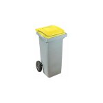Sulo - conteneur  dchets 120 litres tri slectif 2 roues - couvercle jaune