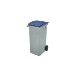 Conteneur  dchets 240 litres tri slectif 2 roues - couvercle bleu