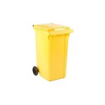 Conteneur  dchets 240 litres tri slectif 2 roues - jaune - maxiburo