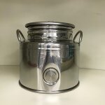 Conteneur pour huile mode'le milano lt 2 en acier inoxydable avec robinetterie 1 / 2' barils futs Conteneur pour huile mode'le milano lt 2 en acier inoxydable avec robinetterie 1 / 2' barils futs