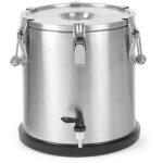 Conteneur isotherme en acier avec robinet pour le transport des aliments 20 l - hendi 710227