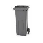 Rayonnage direct - conteneur poubelle 120 litres  prhension frontale - couvercle vert kaki - 480 x ...