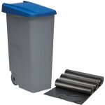 Wellhome - conteneur de recyclage 110 litres fermés + sacs à ordures à 10 unités 3x unités - 0 Wellhome - conteneur de recyclage 110 litres fermés + sacs à ordures à 10 unités 3x unités - 0