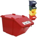 Conteneur de tri s�lectif � deux �tages - rouge, 45l