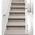 Contremarche adh�sive autocollante 3 planches bois vieilli 19, 5x100cm marron gris - autocollant pour ...