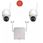 Ultra secure - contrleur 4g ip65 + 2 camras motorises 4k / dtection intelligente / vision nocturne ...
