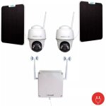 Ultra secure - contrleur 4g ip65 + 2 camras motorises solaires 4k / dtection intelligente / vision ...