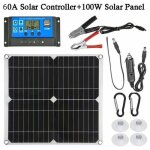 Contrleur de charge de batterie de kit de panneau solaire 100w 60a 12v