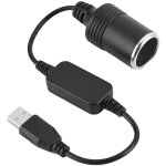 Convertisseur d'adaptateur d'allume - cigare, port usb vers cble adaptateur de convertisseur de prise ...