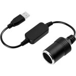 Convertisseur d'adaptateur d'allume - cigare, port usb vers c�ble adaptateur de convertisseur de prise ...