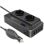 Convertisseur dc12v - ac220v 200w prise allume cigare transformateur de tension, chargeur voiture camping ... Convertisseur dc12v - ac220v 200w prise allume cigare transformateur de tension, chargeur voiture camping ...