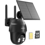 Cooau 2k lte camra 4g autonome surveillance extrieure sans fil avec carte sim batterie rechargeable ...