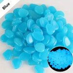 Coocheer - 400 pices bleu pierre luminescentes, galets pierres glow in the dark pebble stones, pour ...