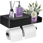 Porte papier toilette, porte papier toilette mural sans perçage avec Étagères et boîte à lingettes humides, ... Porte papier toilette, porte papier toilette mural sans perçage avec Étagères et boîte à lingettes humides, ...