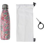 Cook concept - coffret bouteille isotherme 50 cl avec mousqueton fleurie