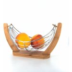 Corbeille � fruits design bambou et inox cook